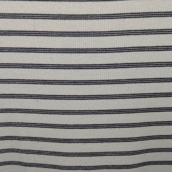Thread & Supply Striped Ribbed Knit Admiration Top White Navy Small Long Sleeve - Picture 8 of 10